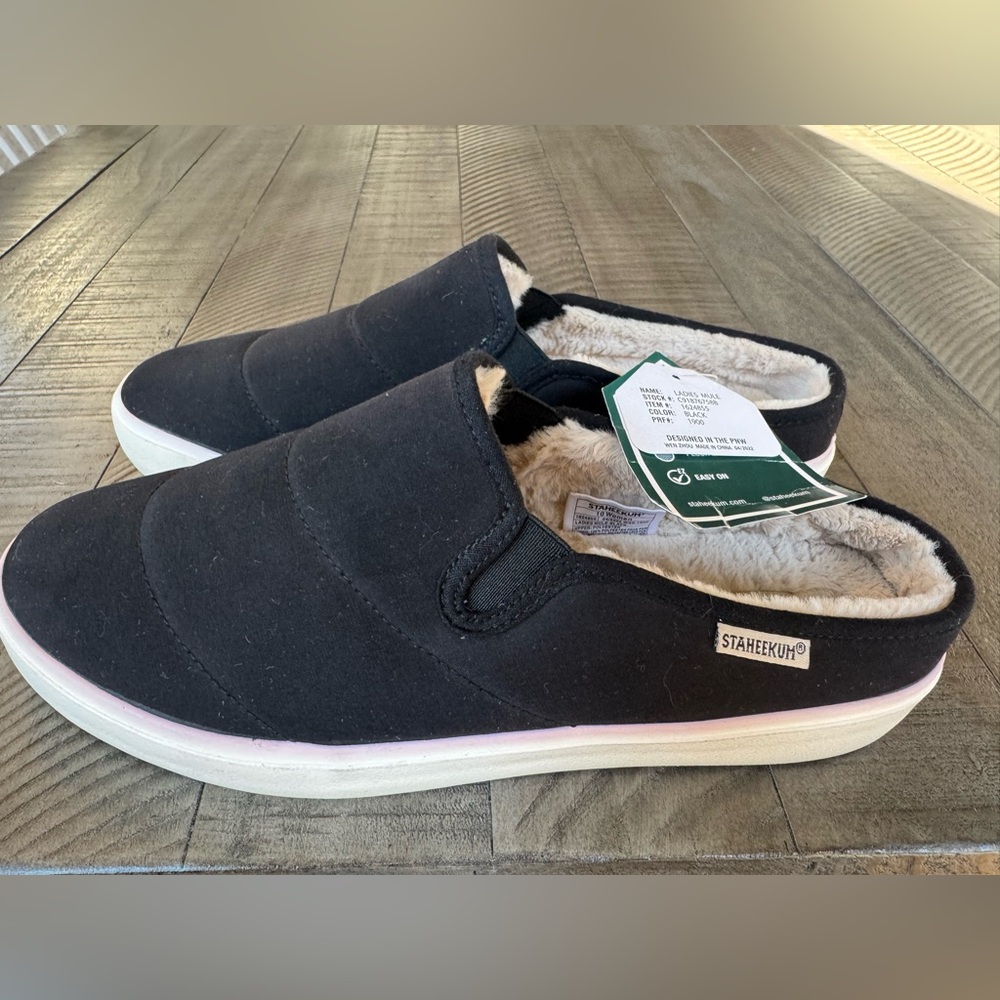 Staheekum Indoor/Outdoor Memory Foam Black Slip-On Shoes Women’s Size 10 (NWT)